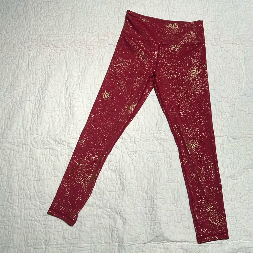 Zyia stay gold light n tight, hi-rise 7/8, 24” red